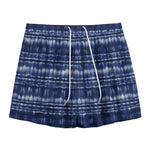 Indigo Dye Shibori Print Mesh Shorts