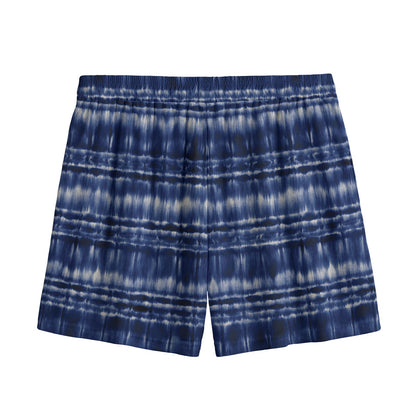 Indigo Dye Shibori Print Mesh Shorts