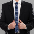 Indigo Dye Shibori Print Necktie