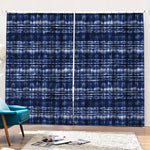 Indigo Dye Shibori Print Pencil Pleat Curtains