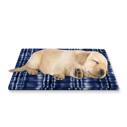 Indigo Dye Shibori Print Pet Cooling Mat Cover
