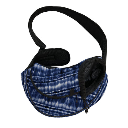 Indigo Dye Shibori Print Pet Sling Carrier