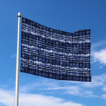 Indigo Dye Shibori Print Polyester Flag