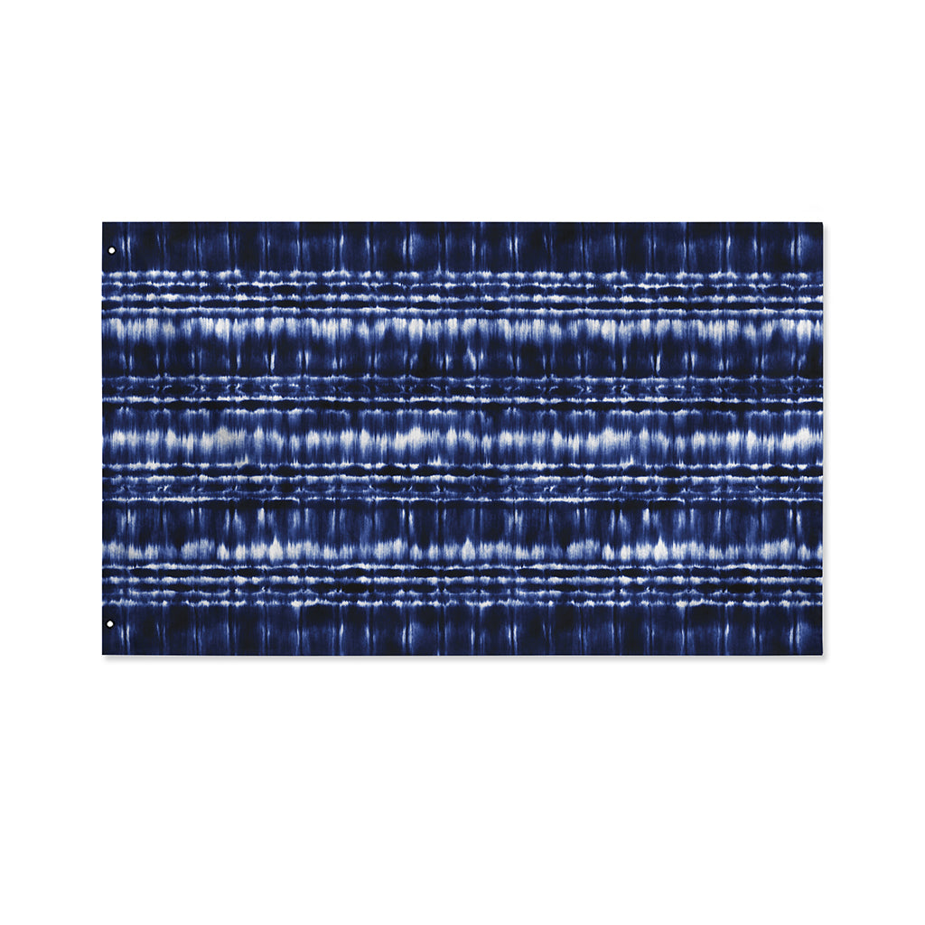 Indigo Dye Shibori Print Polyester Flag