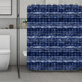 Indigo Dye Shibori Print Polyester Shower Curtain