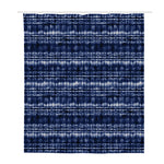 Indigo Dye Shibori Print Polyester Shower Curtain
