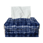 Indigo Dye Shibori Print Rectangle Tissue Box Cover