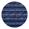 Indigo Dye Shibori Print Round Blanket