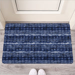 Indigo Dye Shibori Print Rubber Doormat