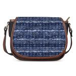 Indigo Dye Shibori Print Saddle Bag