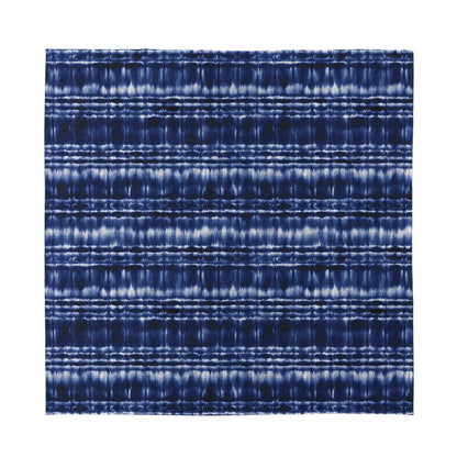 Indigo Dye Shibori Print Silk Bandana