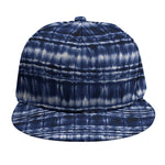 Indigo Dye Shibori Print Snapback Cap