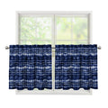 Indigo Dye Shibori Print Tier Curtains