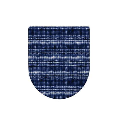 Indigo Dye Shibori Print Toilet Lid Cover