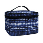Indigo Dye Shibori Print Travel Makeup Bag