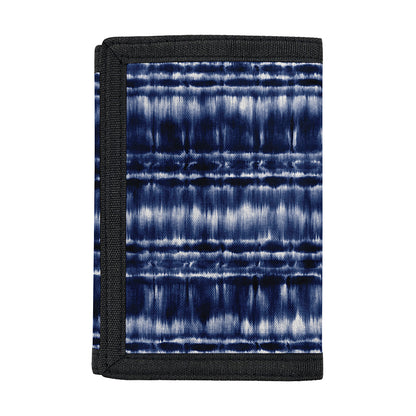 Indigo Dye Shibori Print Trifold Wallet
