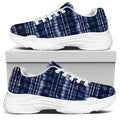 Indigo Dye Shibori Print White Chunky Shoes