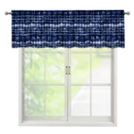 Indigo Dye Shibori Print Window Valance