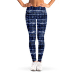 Indigo Dye Shibori Print Women's Leggings