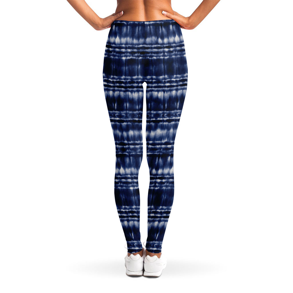 Indigo Dye Shibori Print Women's Leggings