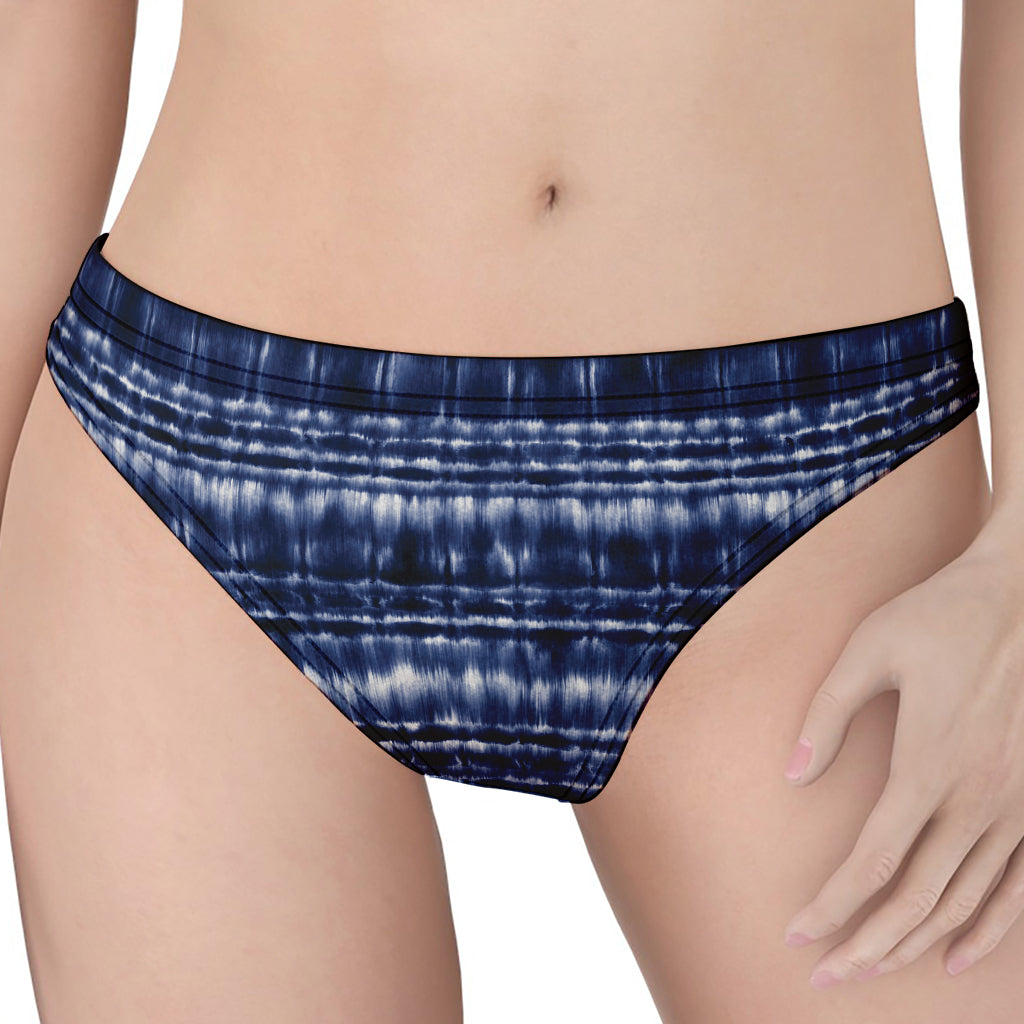 Indigo Dye Shibori Print Women's Thong