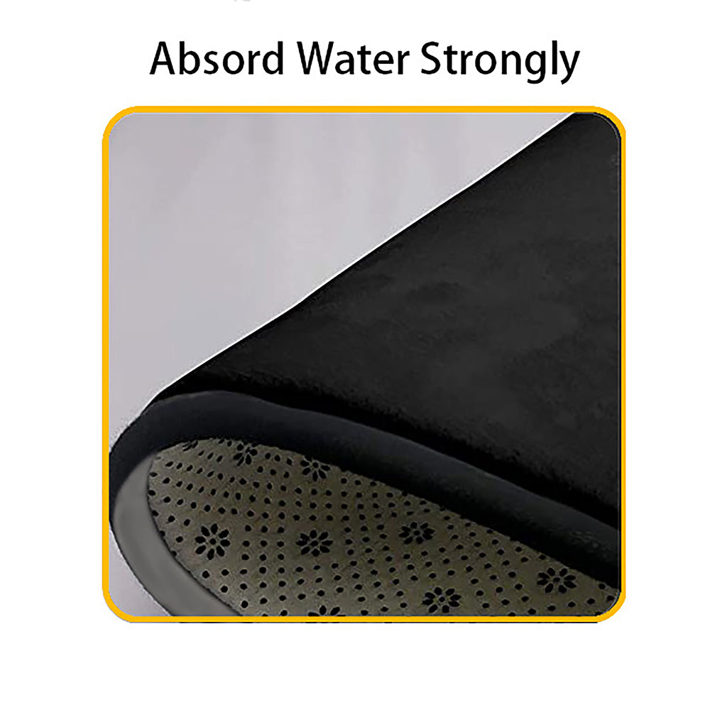 Steel Blue And Black Buffalo Check Print Indoor Door Mat