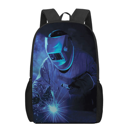 Industrial Welder Print 17 Inch Backpack