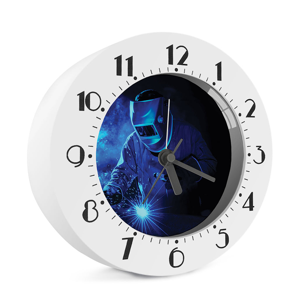 Industrial Welder Print Alarm Clock