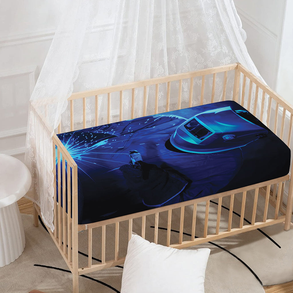 Industrial Welder Print Baby Crib Sheet