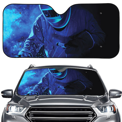 Industrial Welder Print Car Windshield Sun Shade