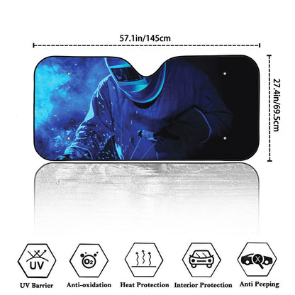 Industrial Welder Print Car Windshield Sun Shade