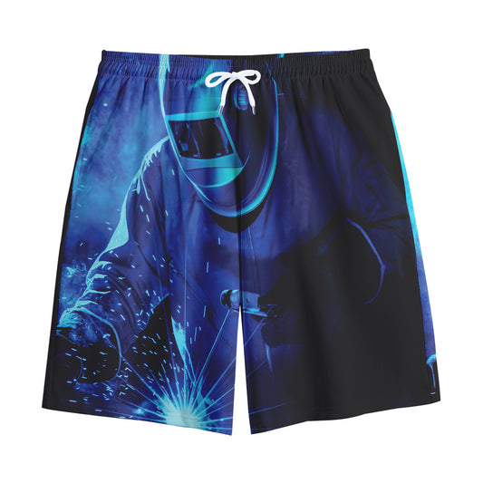 Industrial Welder Print Cotton Shorts