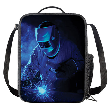 Industrial Welder Print Crossbody Lunch Bag