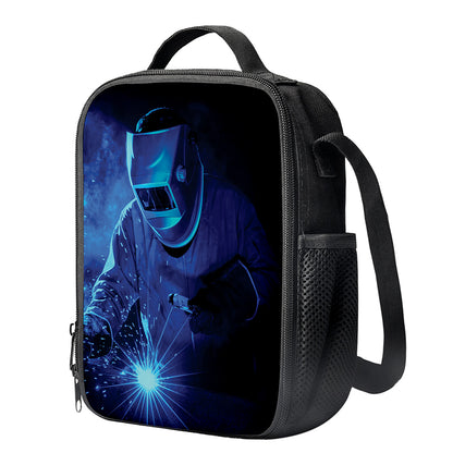 Industrial Welder Print Crossbody Lunch Bag