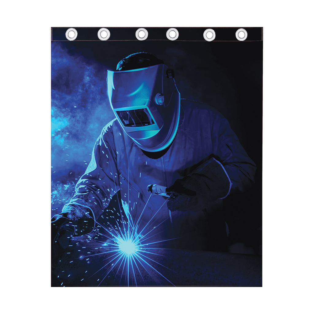 Industrial Welder Print Curtain