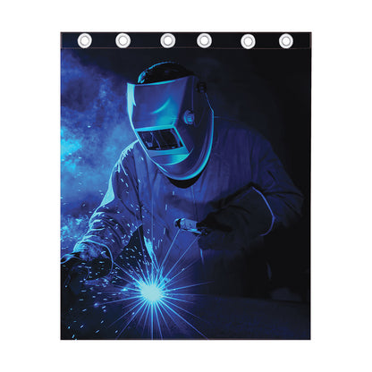 Industrial Welder Print Curtain