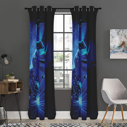 Industrial Welder Print Curtain