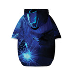 Industrial Welder Print Dog Zip Up Hoodie