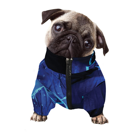 Industrial Welder Print Dog Zip Up Jacket