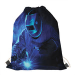 Industrial Welder Print Drawstring Bag