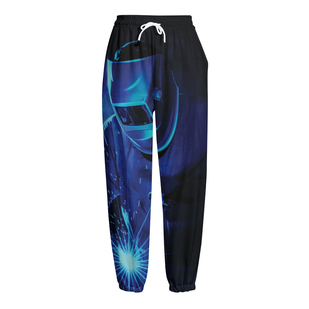 Industrial Welder Print Fleece Lined Knit Pants
