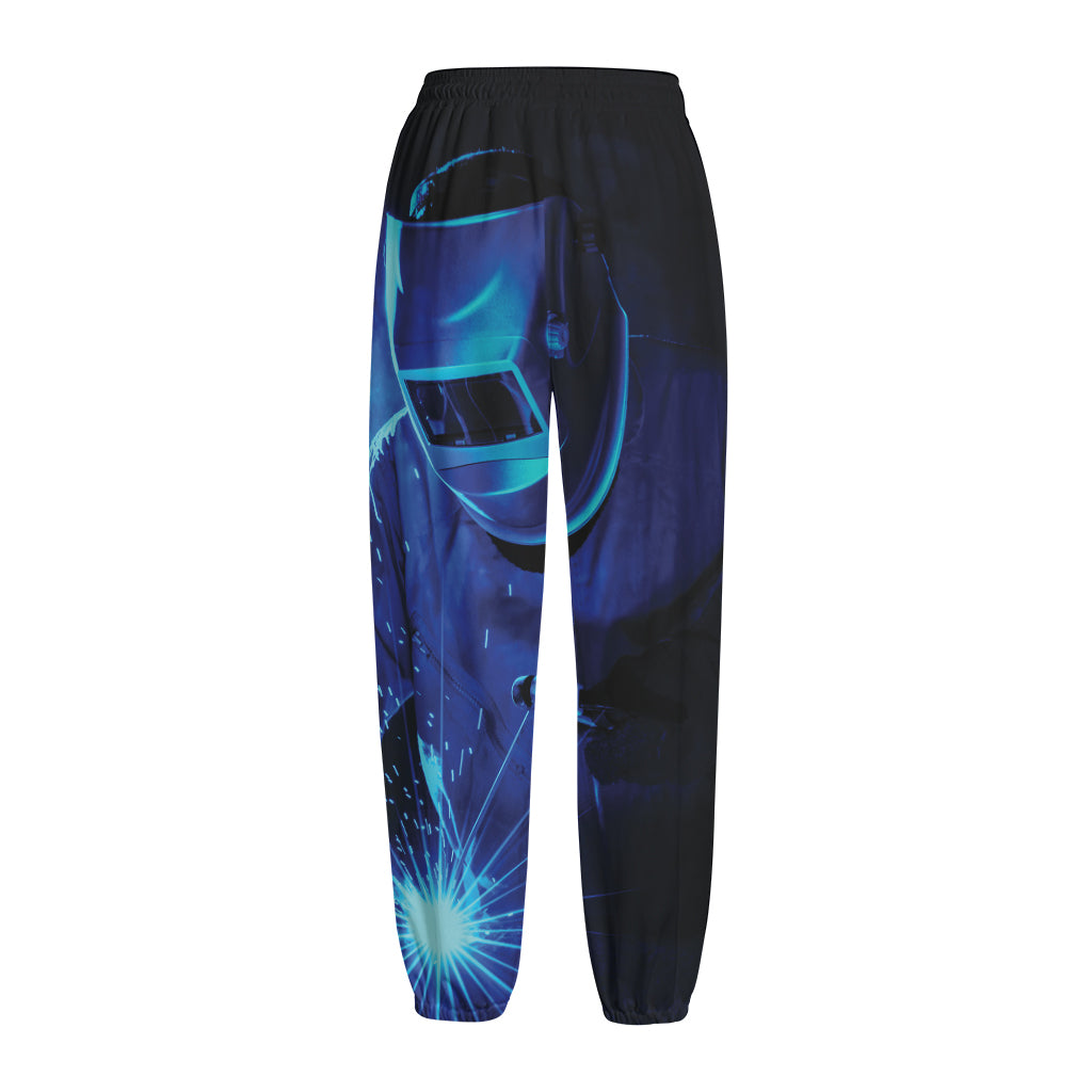 Industrial Welder Print Fleece Lined Knit Pants