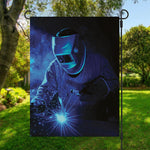 Industrial Welder Print Garden Flag