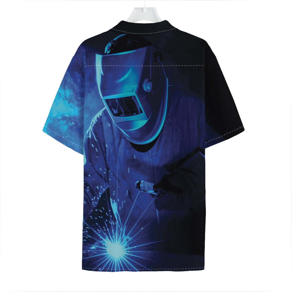 Industrial Welder Print Hawaiian Shirt