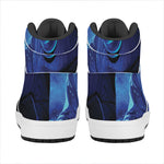 Industrial Welder Print High Top Leather Sneakers