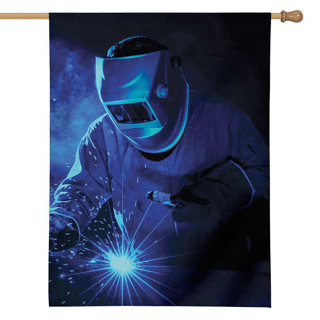 Industrial Welder Print House Flag