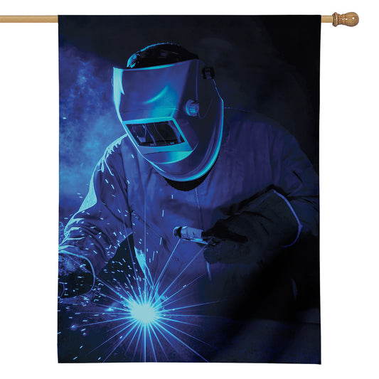 Industrial Welder Print House Flag
