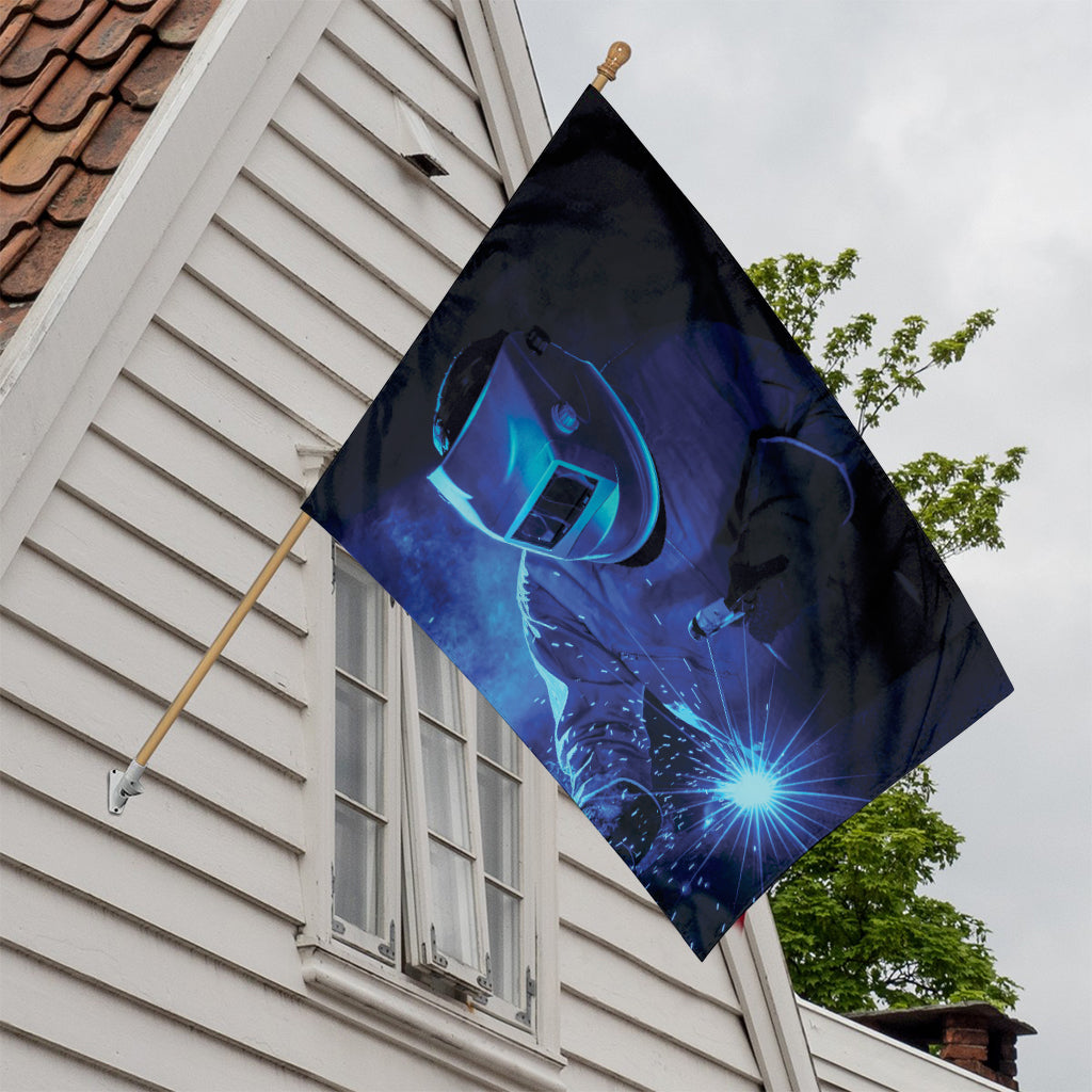 Industrial Welder Print House Flag