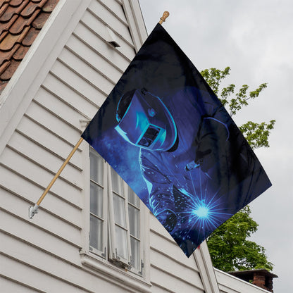 Industrial Welder Print House Flag