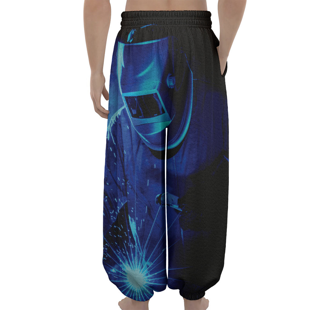 Industrial Welder Print Lantern Pants